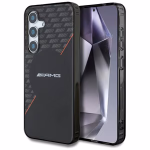 AMG Double Layer Rhombs MagSafe Case for Samsung Galaxy S25+ - Black/Red