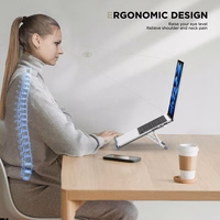 Tech-Protect ULS300 klēpjdatora statīvs - sudrabains