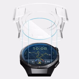 Tech-Protect Easy Set+ 2 komplekts rūdītais stikls Huawei Watch GT 5 Pro 46 mm - caurspīdīgs