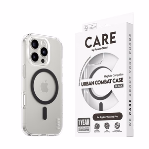 CARE Flagship case with Black MagSafe iPhone 16 Pro, Transparent