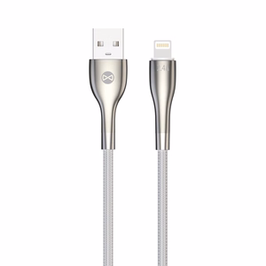 Forever Sleek cable USB - Lightning 1,0 m 2.4A white