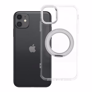 Case for iPhone 11 Frame Circle Stand compatible with MagSafe transparent