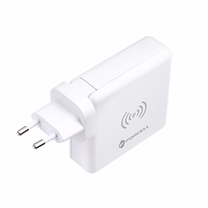 FORCELL F-ENERGY daudzfunkcionālais lādētājs 15W 4in1 ar USB/USB-C pieslēgvietu, portatīvo lādētāju 8000mAh un bezvadu uzlādi
