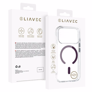 Liavec Pure maciņš Iphone 17 Pro Max/18 Pro Max, violets (kameras vadības poga)