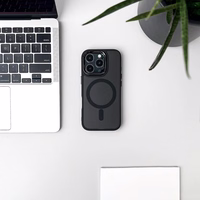 Spīdošs vāciņš priekš Samsung Galaxy A37, saderīgs ar MagSafe - melns