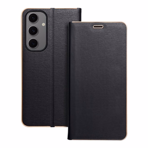 Флип-чехол для Samsung S24 FE Luna Book Gold чёрный