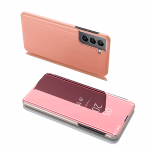 Clear View Case atverams vāciņš Samsung Galaxy S22 + (S22 Plus) rozā
