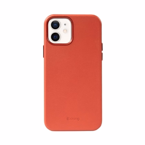 Crong Essential Cover vāciņš ierīcei iPhone 12 / iPhone 12 Pro, no mākslīgās ādas, sarkans