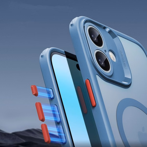 ESR Classic Pro Komplekts Halolock Magnētiskais viedtālruņa apvalks iPhone 16 - Zils