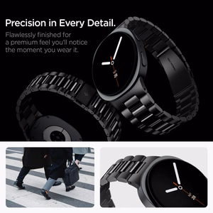 Spigen Modern Fit Band 316L aproce modelim Samsung Galaxy Watch 40/44/46 mm – melna