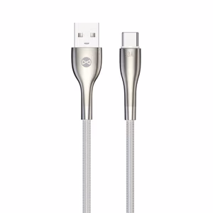 Forever Sleek cable USB - USB-C 1.0 m 3A white