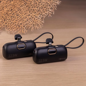 Forever mini portatīvais lādētājs MTB-100 22.5W 5000 mAh USB C melns