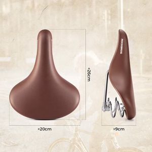 Rockbros 6800S ērts retro stila velosipēda sēdeklis – brūns