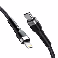 Wozinsky WNBCL2 Lightning / USB-C PD 30W kabelis 2m - melns