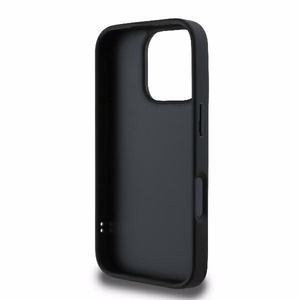 Guess Stepētais Metāla Logotipa viedtālruņa apvalks iPhone 16 Pro Max - melna