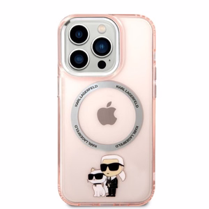 KARL LAGERFELD KLHMP14XHNKCIP IPHONE 14 PRO MAX 6.7 "MACIŅŠ ROZĀ/ROZĀ ICONIC KARL & CHUPETTE MAGSAFE