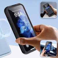 Ūdensnecaurlaidīgs apvalks SHELLBOX GT saderīgs ar MagSafe IPHONE 16 Plus melns