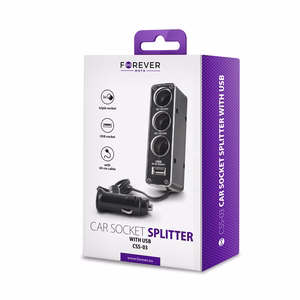 Forever kontaktligzdas sadalītājs 3in1 ar USB kabeli CSS-03