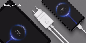 Kruger&Matz 45 W GaN tīkla lādētājs ar Power Delivery un Quick Charge