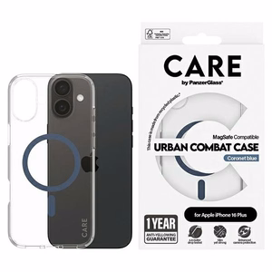 CARE by PanzerGlass Flagmanis viedtālruņa apvalks iPhone 16 Plus 6.7" zils/zils Magnētiskais 1367