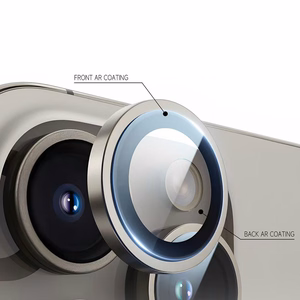 Aizsargstikls Tel Protect Titanium Lens 99% AR uz kameras Iphone 15 Pro/15 Pro Max titāna (3 objektīvi)