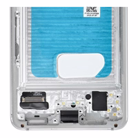 LCD ekrāns SAMSUNG S21 5G balts SOFT OLED ar rāmi