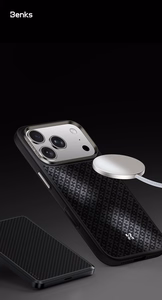 Чехол Benks Magnetic Armor Pro Grid Kevlar металлическая рамка 600D (Y070) для iPhone 17 Pro Max чёрный