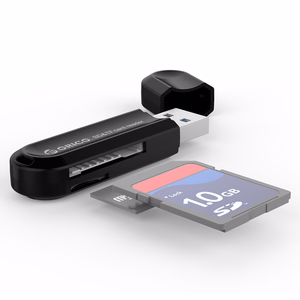 Orico CRS21 USB 3.0 SD un microSD atmiņas karšu lasītājs, melns