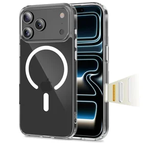 Tech-Protect Flexair Hybrid CC MagSafe maciņš iPhone 17 Pro caurspīdīgs