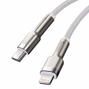 USB-C kabelis Lightning ierīcēm Baseus Cafule, PD, 20W, 2m (balts)