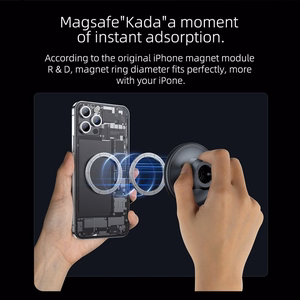 Магнитный автомобильный держатель телефона совместимый с MagSafe Forcell F-Grip MagFlex лобовое стекло / приборная панель чёрный