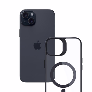 3mk Satin Armor MagCase with MagSafe for iPhone 15 - Clear with Black Frame