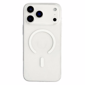 Caurspīdīgi balts ar MagSafe saderīgs PC vāciņš iPhone 18 Pro / 17 Pro