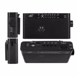 LTC portable radio SONA, Bluetooth, USB, TF, melns