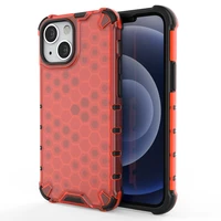 Honeycomb Case bruņu vāks ar TPU buferi iPhone 13 mini sarkans
