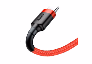 Baseus Cafule USB kabelis USB-C 0,5m 3A sarkans
