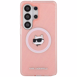 Karl Lagerfeld maciņš IML Repeated Choupette MagSafe priekš Samsung Galaxy S26 Ultra rozā