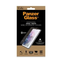 PanzerGlass E2E Microfracture antibakteriālais stikls Samsung Galaxy S22 - ar melnu rāmi