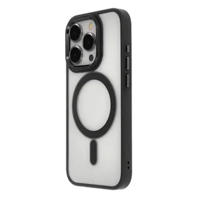 Viedtālruņa apvalks (Satīniski elegants Mag Case) iPhone 12 / 12 Pro 6,1" - melns