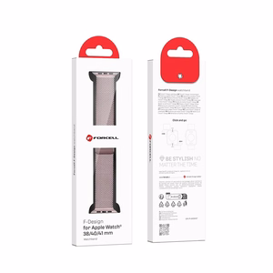 FORCELL F-DESIGN FA14 magnētiskā nerūsējošā tērauda siksniņa APPLE pulkstenim 38 / 40 / 41 mm rozā