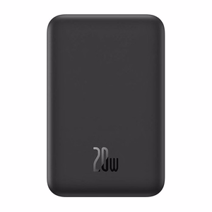 Magnētiskā mini zibspuldze Baseus 5000mAh, USB-C 20W (melna)