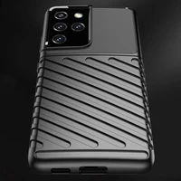 Thunder Case viedtālruņa apvalks Samsung Galaxy S23 Ultra silikona bruņu apvalks melns
