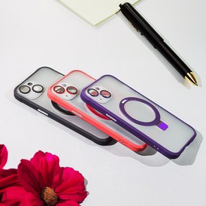 Mag Ring viedtālruņa apvalks iPhone 13 6,1" violets