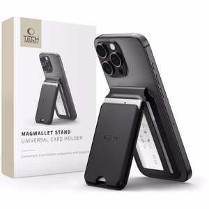Tech-Protect MagWallet Stand MagSafe Universal viedtālruņa apvalks - melns