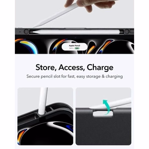 ESR Flip Hybrid macins priekš iPad Pro 11 5 / 6 / 2024-2025 - Melns