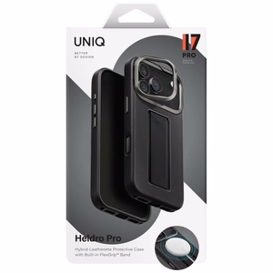 Чехол Uniq Heldro Pro Magclick с зарядкой для iPhone 17 Pro (чёрный)
