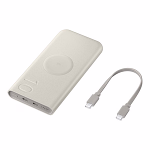 Magnētiskais portatīvais lādētājs Samsung EB-U2510XUEGEU 10000mAh 2x USB-C 25W SFC (smilškrāsas)
