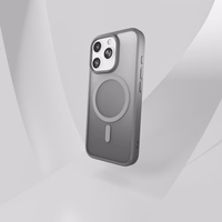 Puro Gradient MagSafe Silikona Viedtālruņa Apvalks iPhone 16 Pro Max - Sudraba