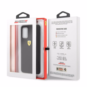 Ferrari kietais apvalks FESSIHCS67BK S20+ G985 melns/melns silikons