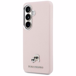 Karl Lagerfeld maciņš Saffiano KC Metal Logo MagSafe Samsung Galaxy S26 Plus rozā